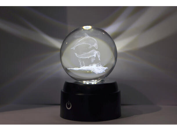 Lampe Stemningslys LED Delfin 8x13cm Med USB-C ladekabel 