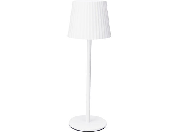 Lampe hvit varmhvit 24stk LED h:27, 5cm USB-lading m/kabel 80cm. 3-modus lys 