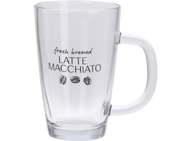 Latte macchiato 2 glass m/skje 300ml Krus: h:12cm 