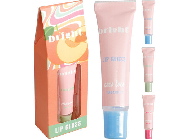 Lipgloss 20gram 8cm 3ass Display 36stk Peach lemonade coco-loco 