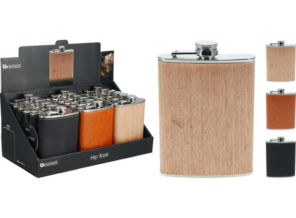 Lommelerke metall 9x2x13,5cm 3ass 18 stk i display 