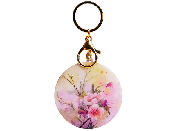 Lommespeil nøkkelring Blomst 7,4cm 4ass Display 12stk 