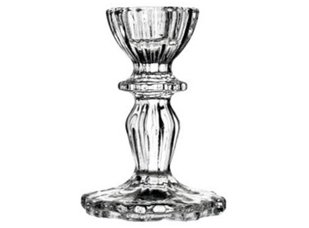 Lysestake klart mønstret glass 7x10cm Verrerie 