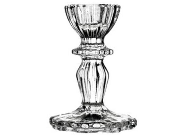Lysestake klart mønstret glass 7x10cm Verrerie 