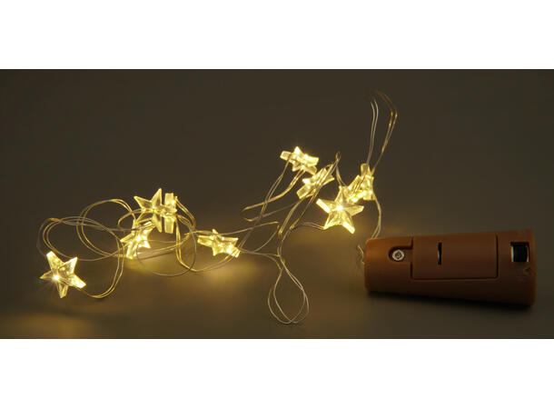 Lyslenke 10 LED til flaske 90cm Batteri 3xAG13 inkl 