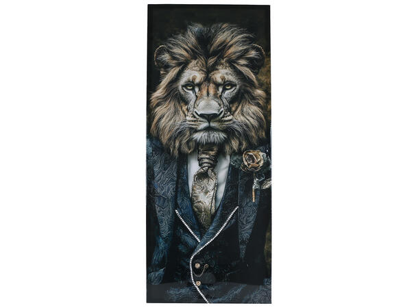 Maleri Gentlemen løve høyglans 40x100 