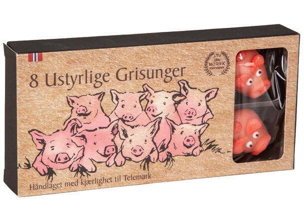 Marsipan 8 Ustyrlige grisunger Forpk 6stk 