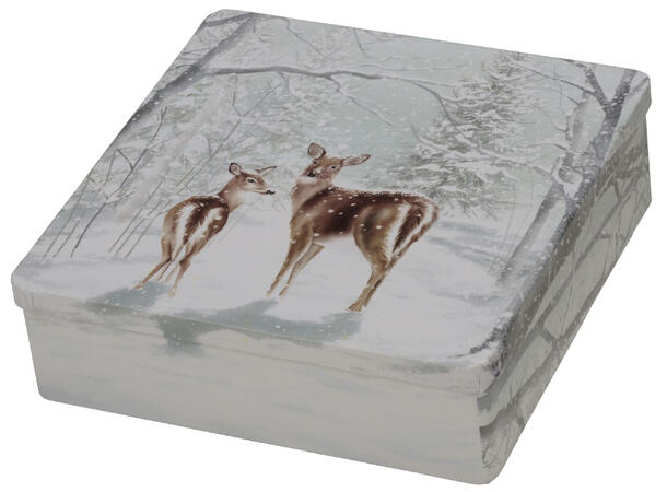 Metallboks Bambi 18,5x18,5x5,5cm Næringsmiddelsgodkjent 