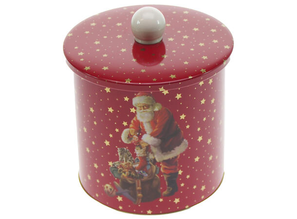 Metallboks Nisse nostalgi Diam:13,5x12cm Næringsmiddelsgodkjent 