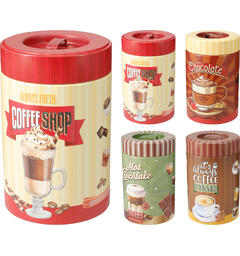 Metallboks kakao/kjeks 10x16cm 4ass Forpk 24stk