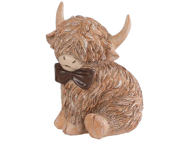 Moskus brun m/sløyfe 8x6x12cm 2ass 