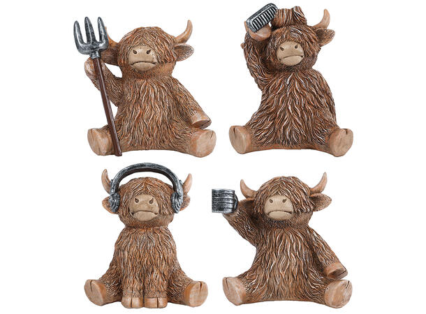 Moskus fe brun polystone 10x8x12cm 4ass Forpakning: 8stk 