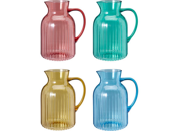 Mugge stripet 22cm 4ass 2 liter Forpk 12stk PP materiale 