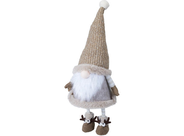 Nisse bevegelig kropp 26x19x51cm 2ass Forpk 6stk Polyester/metall Rød/Khaki 