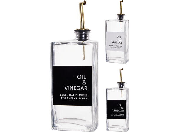 Olje eddikflaske glass 500ml 2ass Forpk 6stk  h:23,5cm 