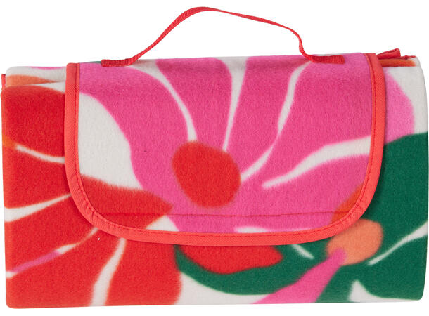 Piknikteppe blomstret 130x150cm 3ass 150g med vanntett PE-bakside 