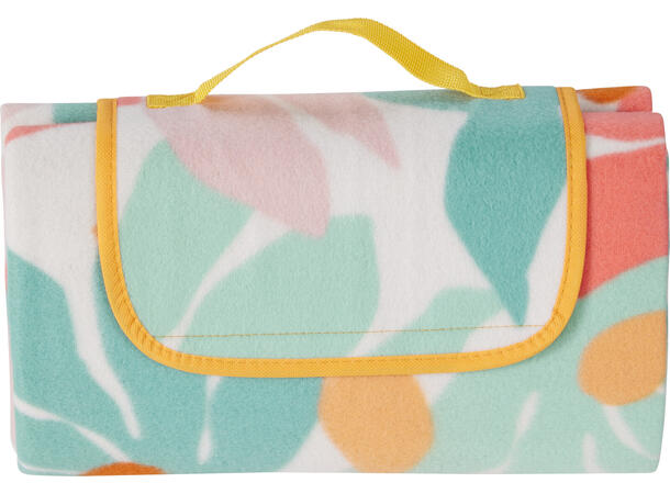 Piknikteppe blomstret 130x150cm 3ass 150g med vanntett PE-bakside 