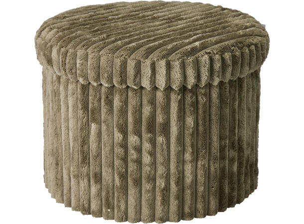 Puff oppbevaring cord grønn 43x33cm Sammenleggbar Polyester 