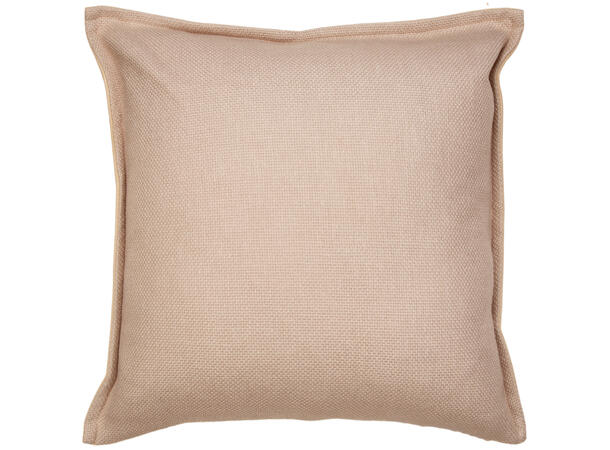 Pute 45x45 m/trekk vevd ensfarget taupe Pute fjær/dun 780gram fyllvekt 
