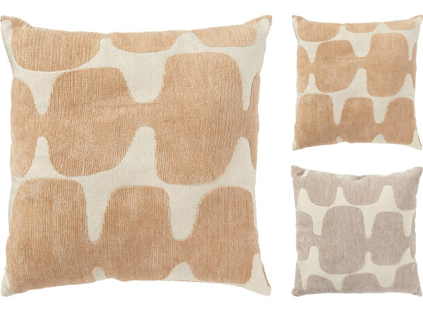 Pute brun grå chenille 45x45cm 2ass 100% polyester Vekt: 450g 2ass farger 