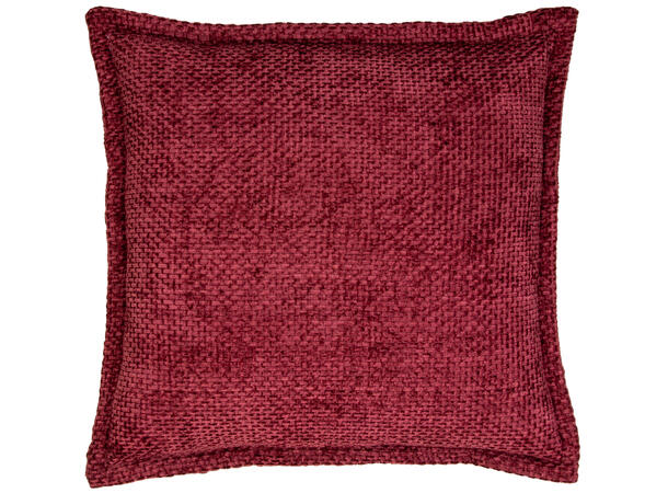 Putetrekk vevd cord burgunder 45x45cm 