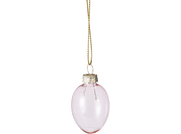 Påskeegg glass 3x4cm 9stk 2ass Forpk 12pk Vekt 57gr pr sett 
