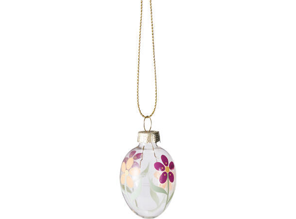 Påskeegg glass 3x4cm 9stk 2ass Vekt:57gram pr sett 