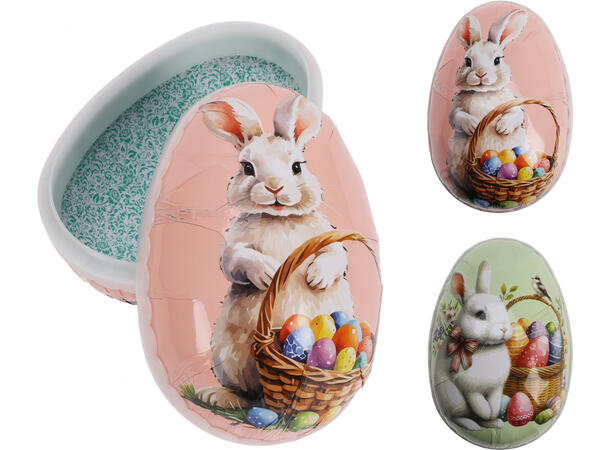 Påskeegg hare papp 15x10cm 2ass Vekt:54 gram 