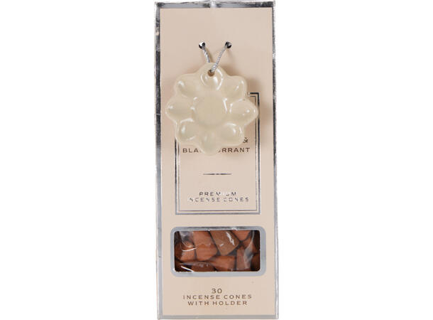 Røkelseskjegler 30stk m/holder 6 dufter 48 stk i display 