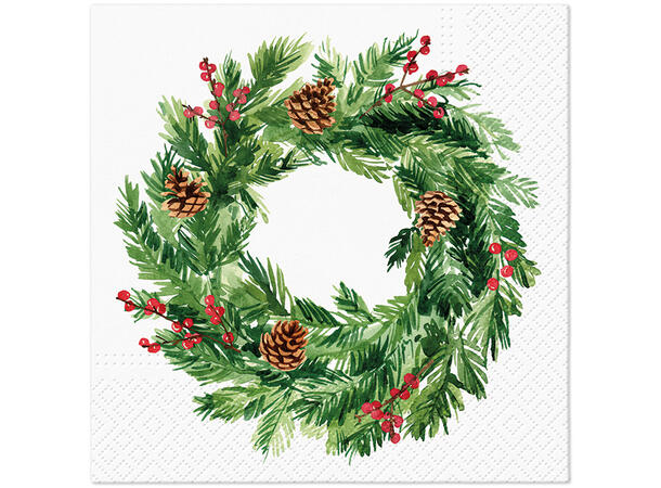 Serviett Pine Cones Circle Lunsjserviett 20 stk 3-lags 33x33cm 