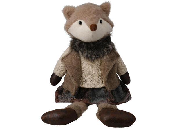 Skogsdyr sittende m/ dingelben 53cm 3ass Polyester/Bomull Sand 