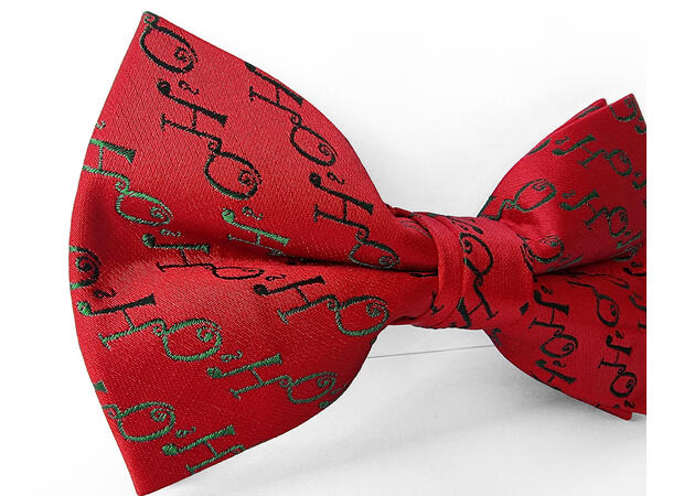 Sløyfe rød m/Ho ho ho voksen Pakket i gaveeske 