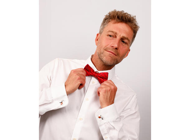 Sløyfe rød m/Ho ho ho voksen Pakket i gaveeske 