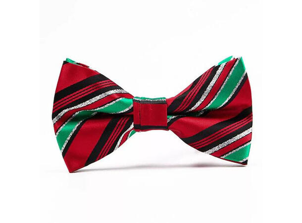 Sløyfe rød m/striper voksen Pakket i gaveeske 