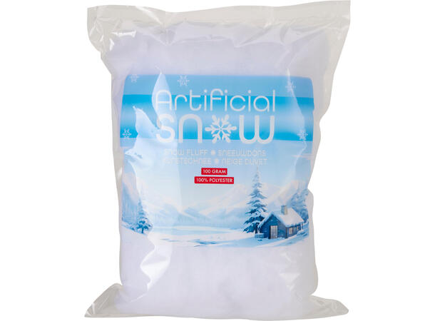 Snø dekor fluffy 100g polyester Flammehemmende EN71-2 
