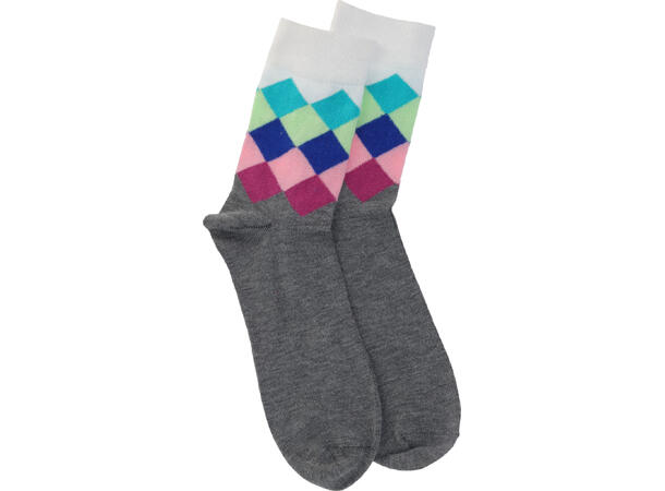 Sokk for menn polyester l:35cm 8ass Display med 48 par 