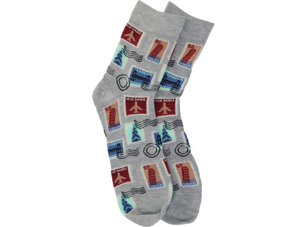 Sokk for menn polyester l:35cm 8ass Display med 48 par 