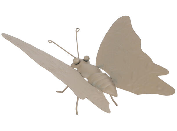 Sommerfugl pastell metall 19x17x8cm 3ass 