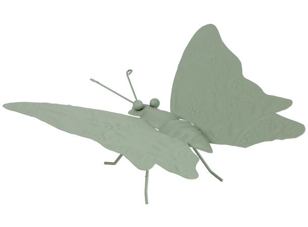 Sommerfugl pastell metall 19x17x8cm 3ass 