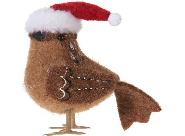 Stående fugl 12cm m/nisselue 4ass 