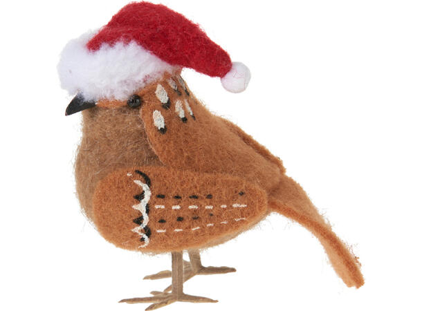 Stående fugl 12cm m/nisselue 4ass 