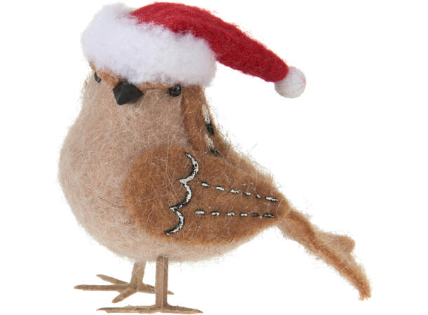 Stående fugl 12cm m/nisselue 4ass 