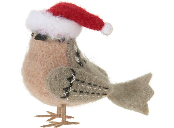 Stående fugl 12cm m/nisselue 4ass 