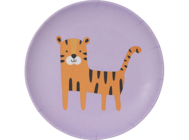 Tallerken melamin 21x2cm 4ass Forpk 12stk 