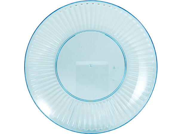 Tallerken stripet PP materiale 20cm 4ass PP materiale 