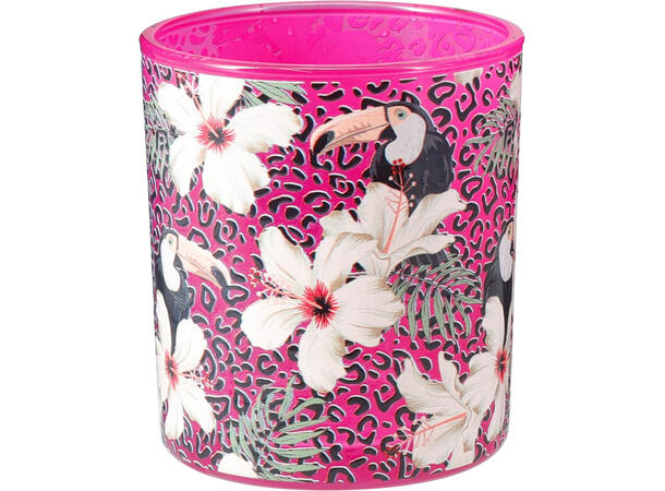 Telysglass jungel 7x7x7,8 cm 4ass 