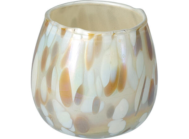 Telysholder brunt tigermønster 8cm 