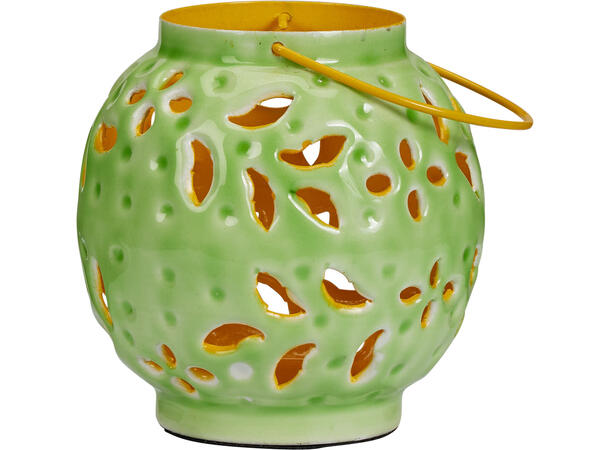 Telyslykt metall 12,5x12x13cm 4ass 