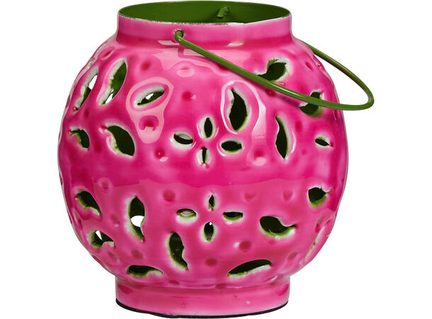 Telyslykt metall 12,5x12x13cm 4ass 