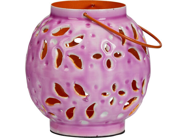 Telyslykt metall 12,5x12x13cm 4ass 